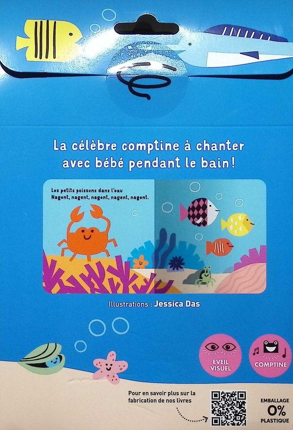Quatrième de couverture de « Les petits poissons dans l'eau : un livre bain »
