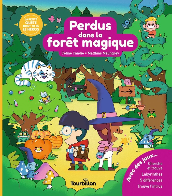 Couverture du livre « Perdus dans la forêt magique » de Céline Candie, librairie Les Contes Infusés à Corte
