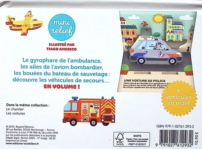 Quatrième de couverture de « Les véhicules de secours »