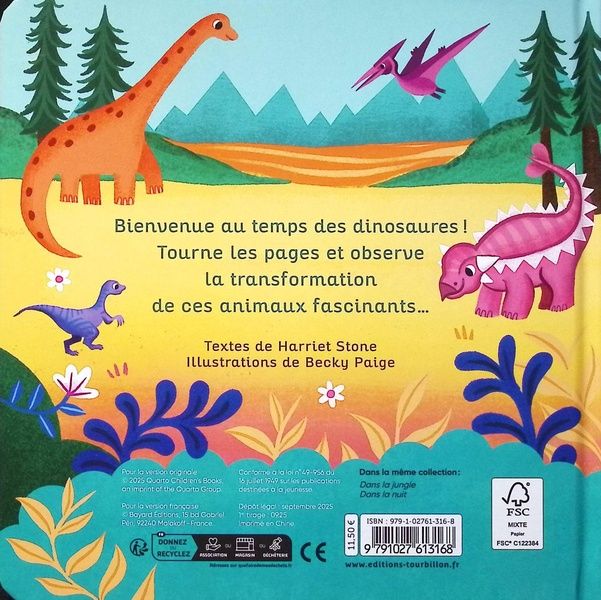 Quatrième de couverture de « Chez les dinosaures »