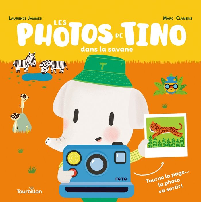 Couverture du livre « Les photos de Tino dans la savane » de Laurence Jammes, librairie Les Contes Infusés à Corte