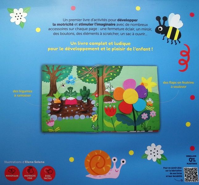 Quatrième de couverture de « Mon livre d'activités en tissu »