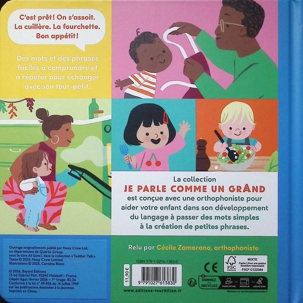 Quatrième de couverture de « À table ! : avec un miroir à la fin »