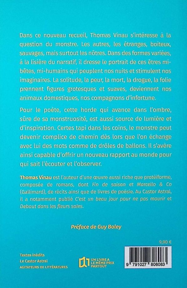 Quatrième de couverture de « La compagnie des monstres »