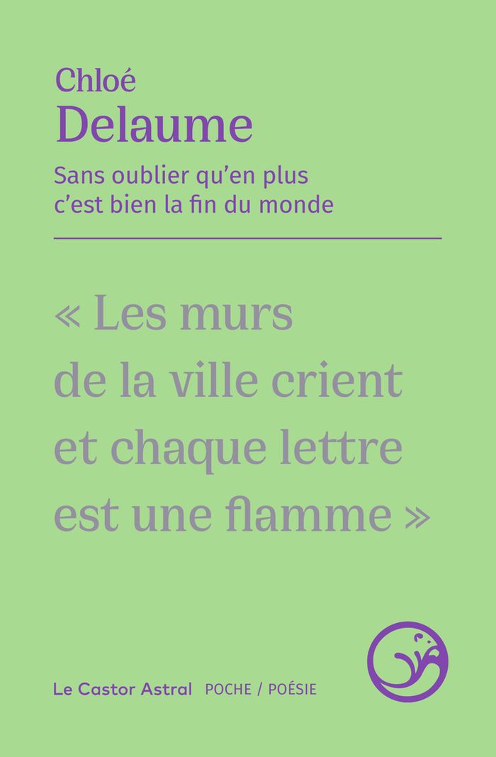 Couverture du livre « Sans oublier qu'en plus c'est bien la fin du monde » de Chloé Delaume, librairie Les Contes Infusés à Corte