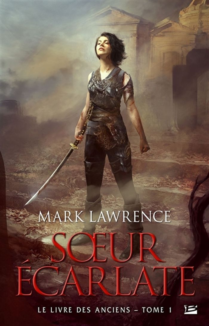 Couverture du livre « Soeur écarlate » de Mark Lawrence, librairie Les Contes Infusés à Corte
