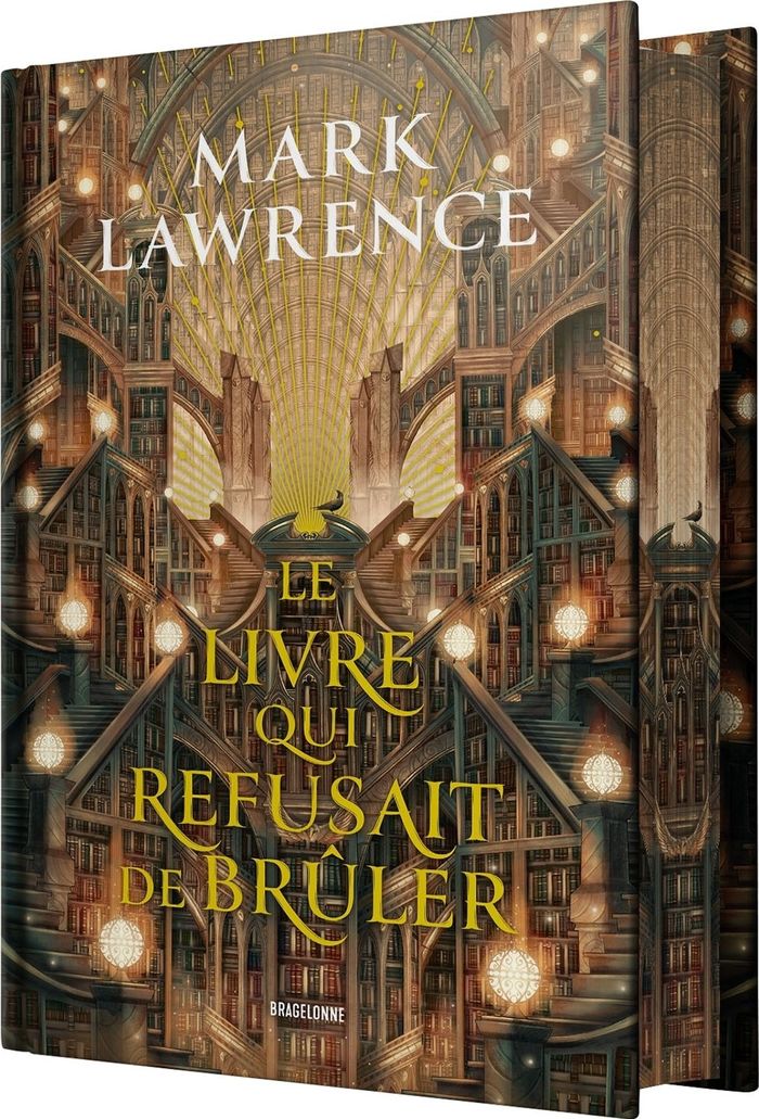 Couverture du livre « Le livre qui refusait de brûler » de Mark Lawrence, librairie Les Contes Infusés à Corte