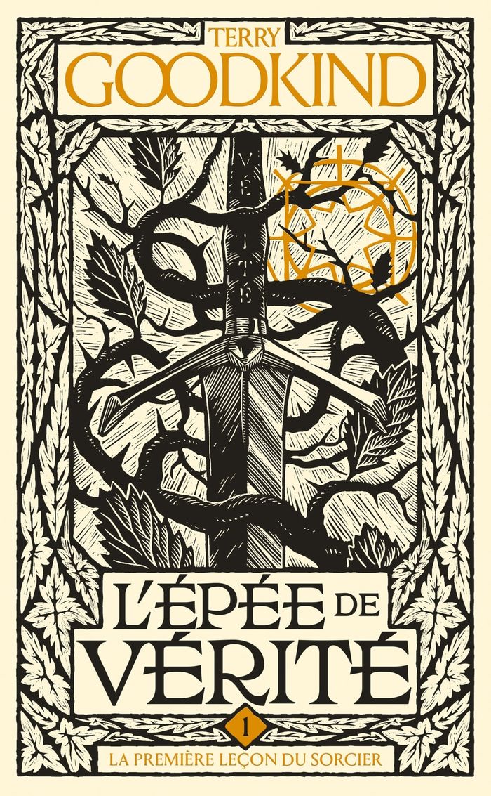 Couverture du livre « L'EPEE DE VERITE, T1 : LA PREMIERE LECON DU SORCIER », librairie Les Contes Infusés à Corte