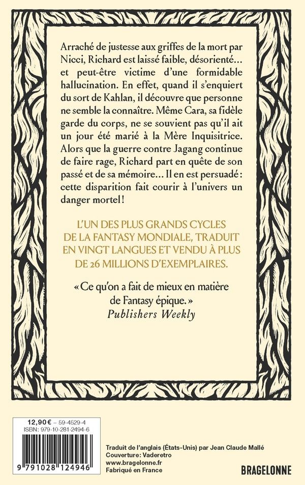 Quatrième de couverture de « L'Épée de vérité »
