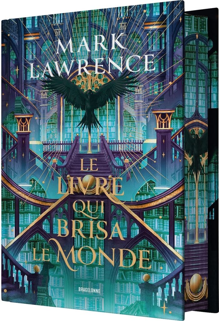 Couverture du livre « Le livre qui brisa le monde » de Mark Lawrence, librairie Les Contes Infusés à Corte