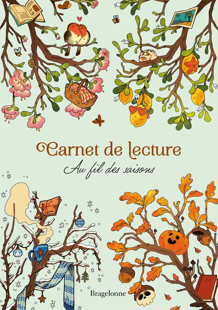 Couverture du livre « CARNET DE LECTURE : AU FIL DES SAISONS » de Juliette Buttigieg, librairie Les Contes Infusés à Corte