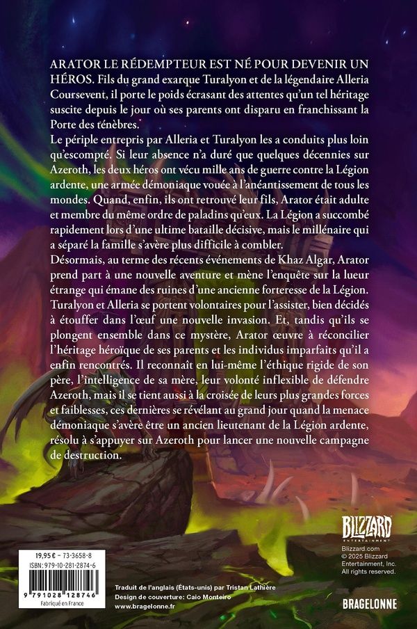 Quatrième de couverture de « World of WarCraft Midnight : Les Liens du sang »