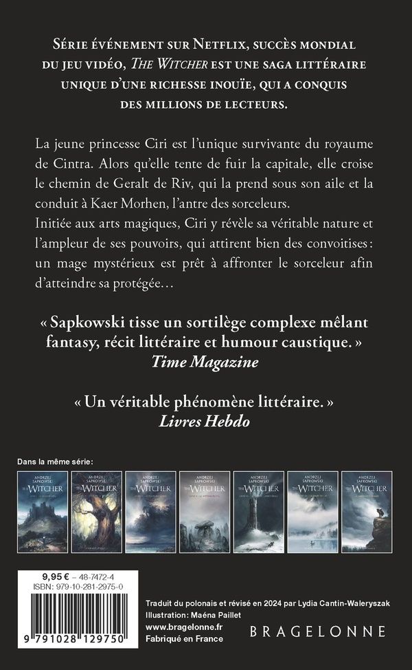 Quatrième de couverture de « SORCELEUR (WITCHER) - POCHE, T3 : LE SANG DES ELFES (TRADUCTION REVISEE) »