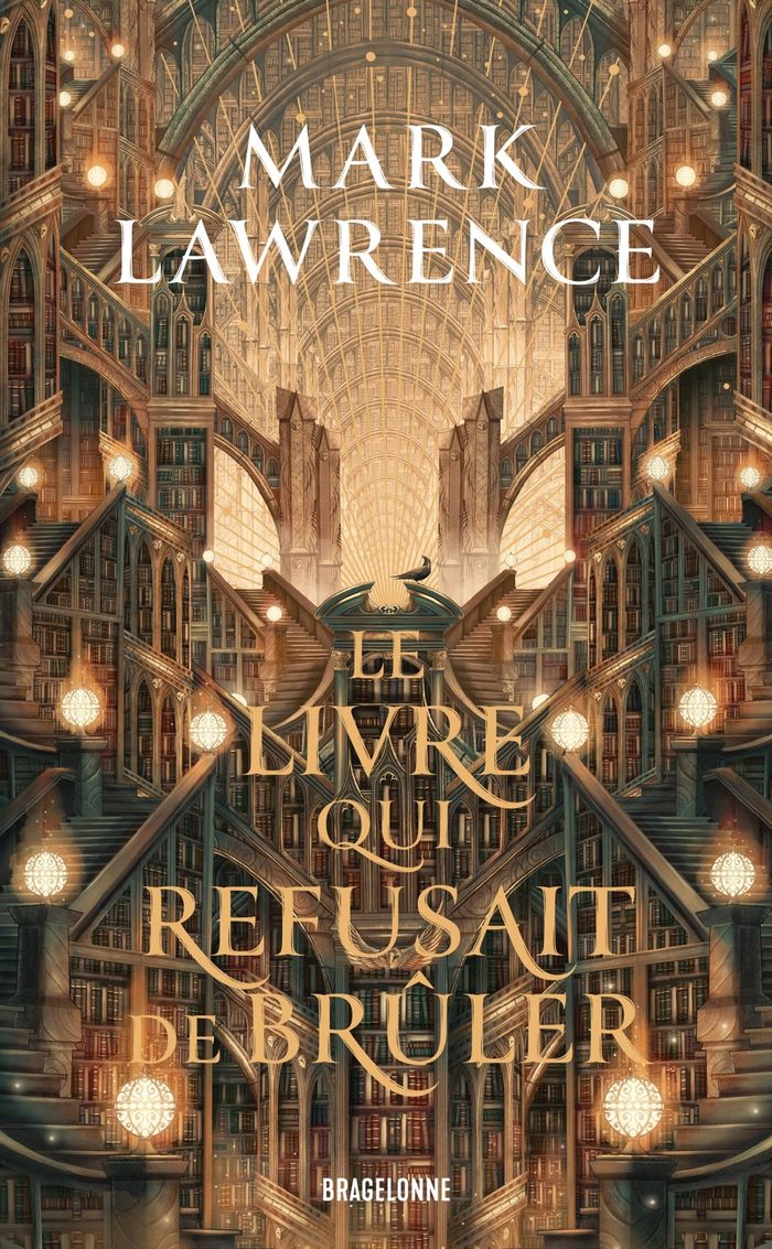 Couverture du livre « LA TRILOGIE DE LA BIBLIOTHEQUE, T1 : LE LIVRE QUI REFUSAIT DE BRULER », librairie Les Contes Infusés à Corte
