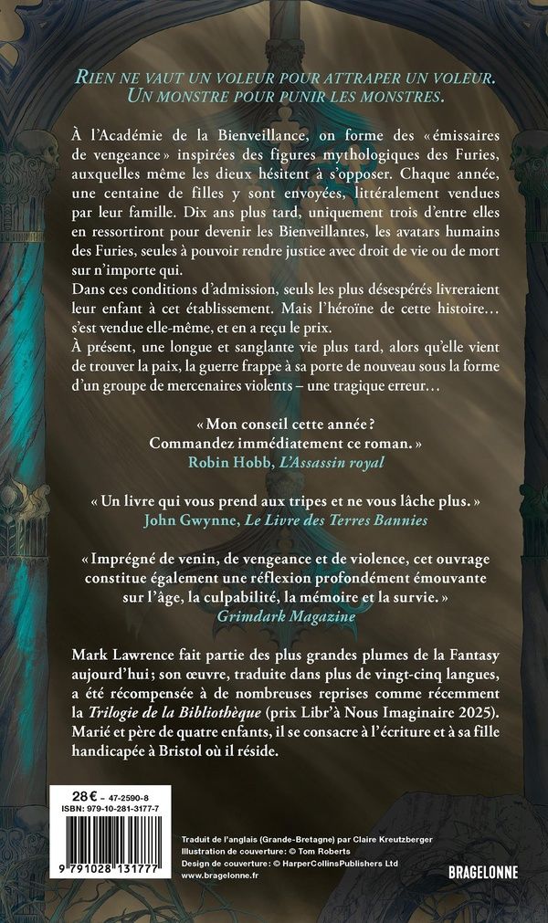 Quatrième de couverture de « L'ACADEMIE DE LA BIENVEILLANCE, T1 : FILLE DES CORBEAUX »