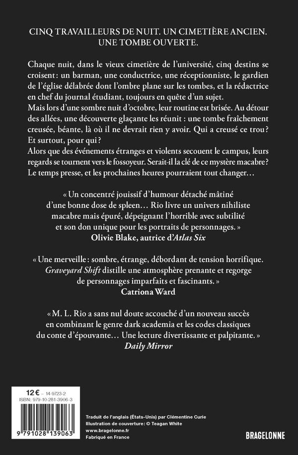 Quatrième de couverture de « GRAVEYARD SHIFT »