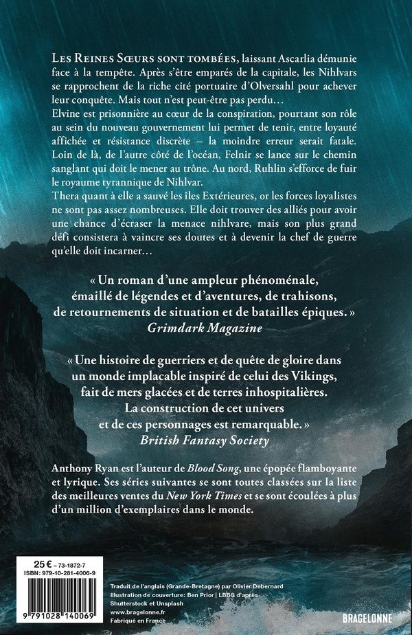 Quatrième de couverture de « L'Âge de la Fureur : né d'une tempête de fer »