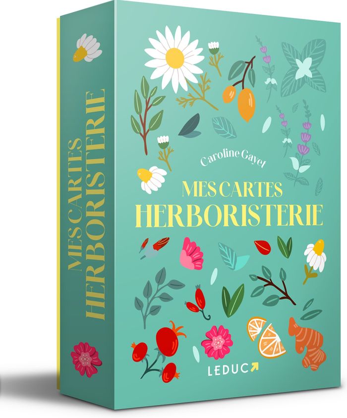 Couverture du livre « MES CARTES HERBORISTERIE » de Caroline Gayet, librairie Les Contes Infusés à Corte