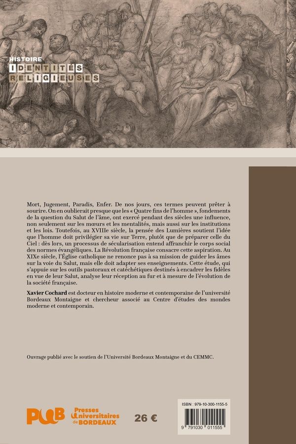 Quatrième de couverture de « Sur la terre comme au ciel ? : eschatologie catholique et sécularisation en France, XVIIIe-XIXe siècle »