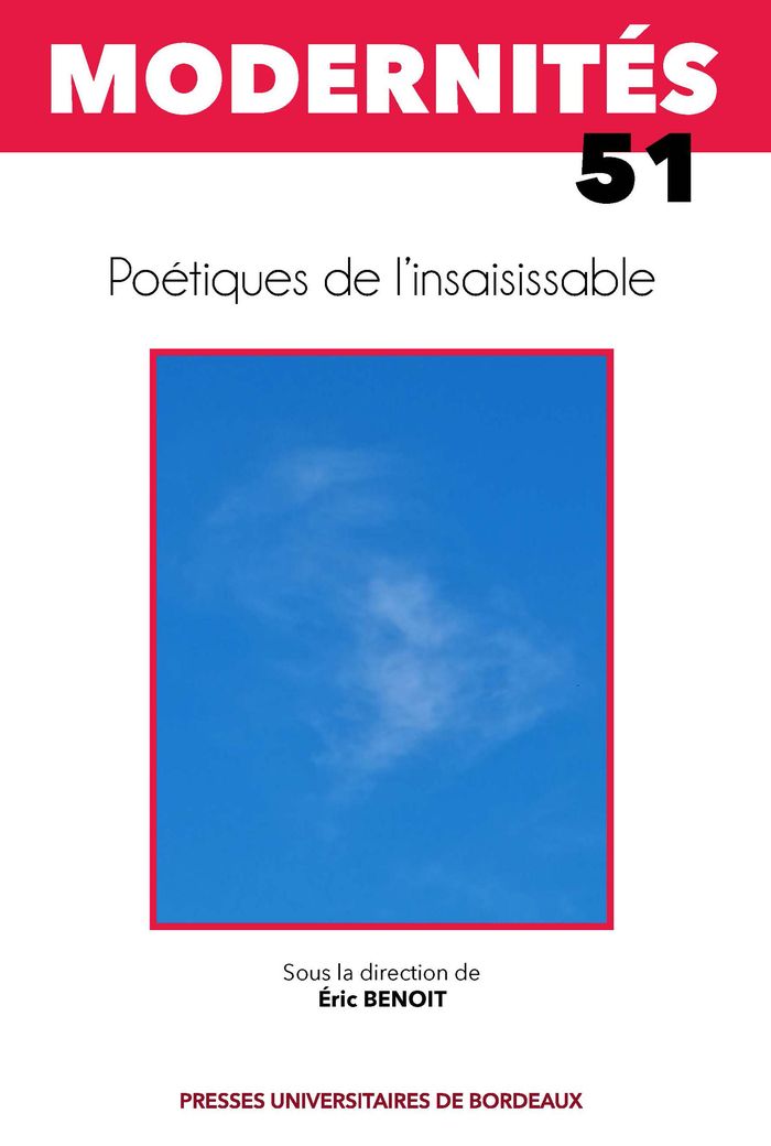 Couverture du livre « Poétiques de l'insaisissable » de Éric Benoit, librairie Les Contes Infusés à Corte