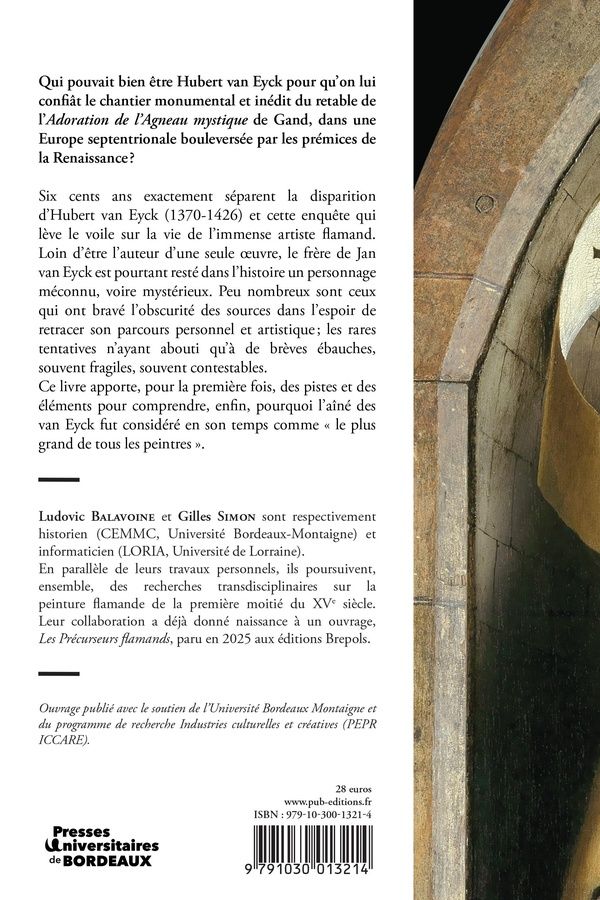 Quatrième de couverture de « HUBERT VAN EYCK - LE PLUS GRAND DE TOUS LES PEINTRES »