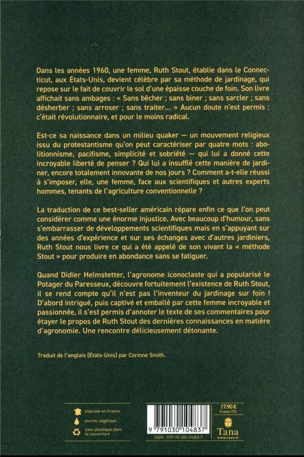 Quatrième de couverture de « JARDINER SANS SE FATIGUER »