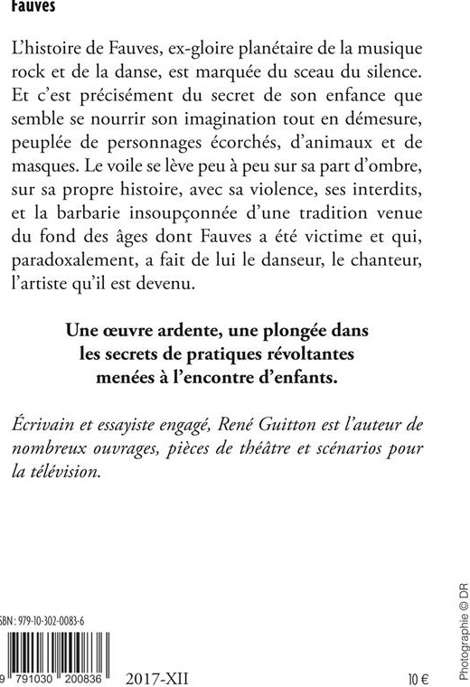 Quatrième de couverture de « FAUVES »