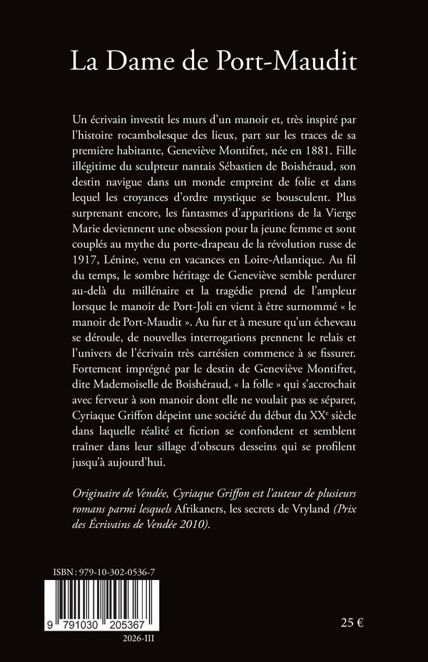 Quatrième de couverture de « La dame de Port-Maudit »