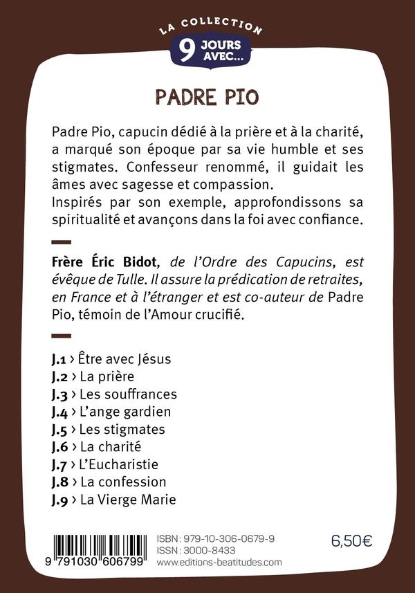 Quatrième de couverture de « 9 jours avec padre Pio : configurés au Christ »