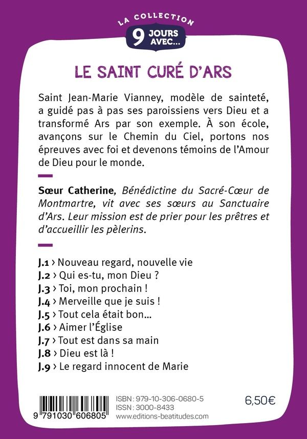 Quatrième de couverture de « 9 jours avec le saint Curé d'Ars : prendre le chemin du ciel »