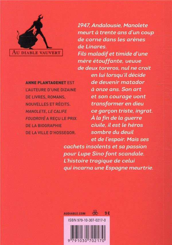 Quatrième de couverture de « Manolete : le calife foudroyé »