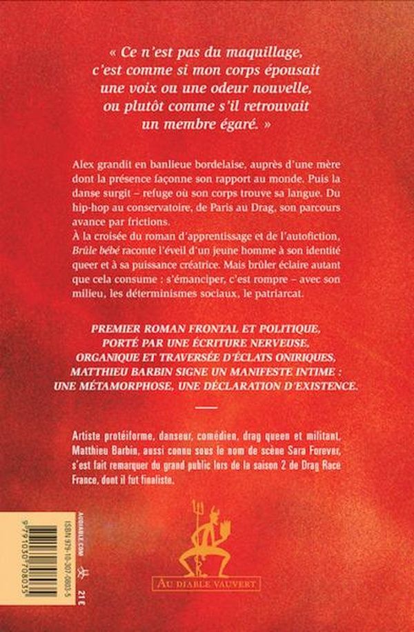 Quatrième de couverture de « Brûle bébé »