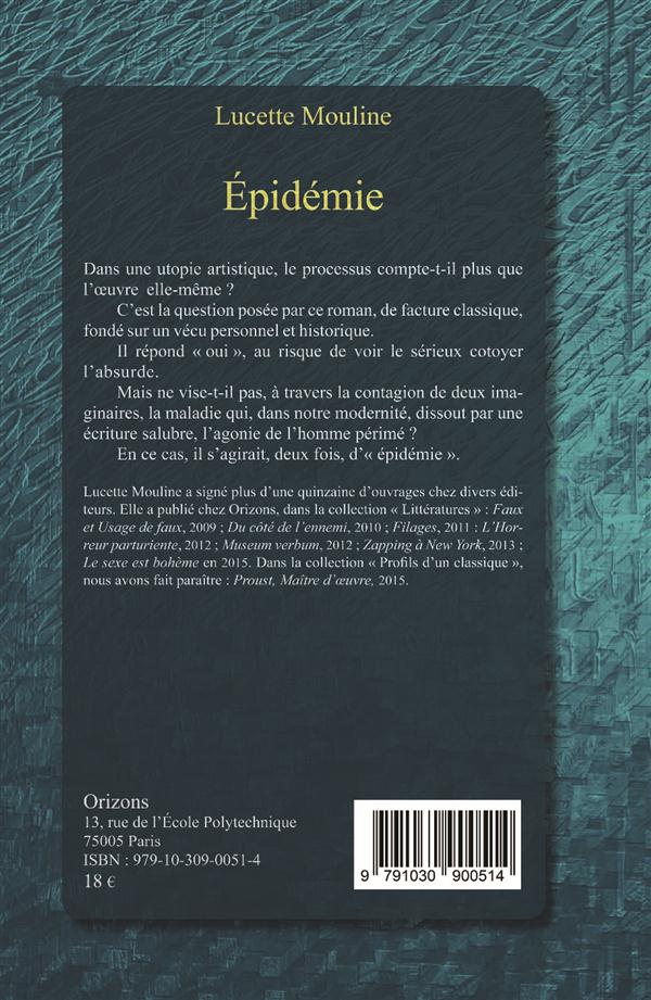 Quatrième de couverture de « EPIDEMIE »