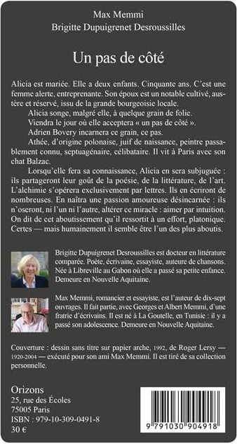Quatrième de couverture de « UN PAS DE COTE »
