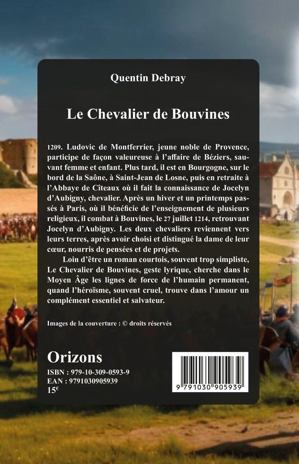 Quatrième de couverture de « Le chevalier de Bouvines »