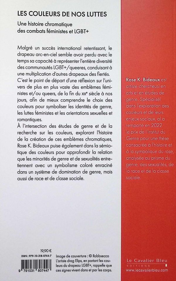 Quatrième de couverture de « Les couleurs de nos luttes : une histoire chromatique des combats féministes et LGBT+ »