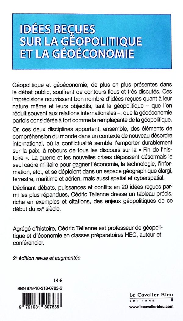 Quatrième de couverture de « Idées reçues sur la géopolitique et la géoéconomie »