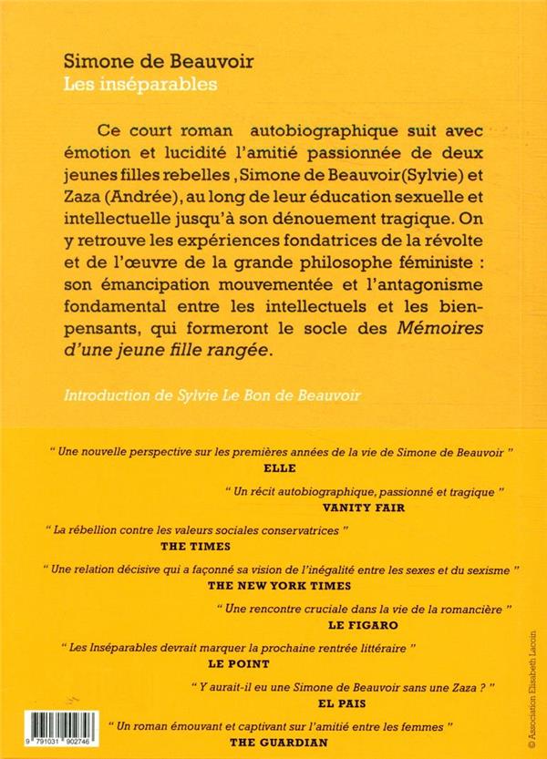 Quatrième de couverture de « Les inséparables »