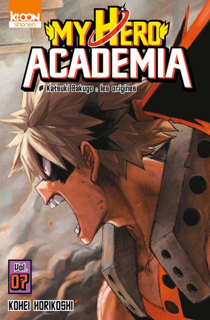 Couverture du livre « Katsuki Bakugo : les origines » de Kōhei Horikoshi, librairie Les Contes Infusés à Corte