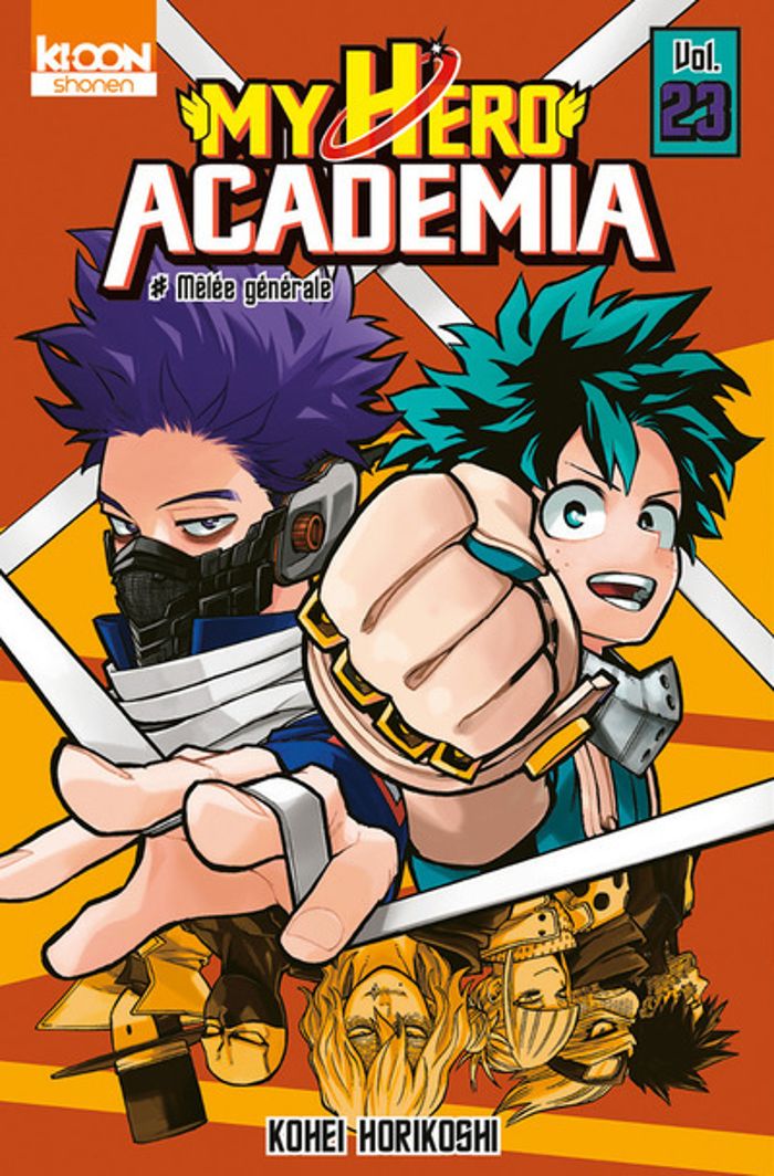 Couverture du livre « Mélée générale » de Kōhei Horikoshi, librairie Les Contes Infusés à Corte