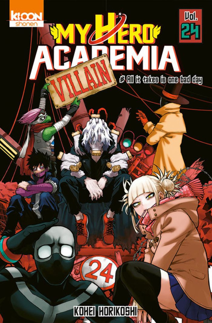 Couverture du livre « Villain, all it takes is one bad day » de Kōhei Horikoshi, librairie Les Contes Infusés à Corte