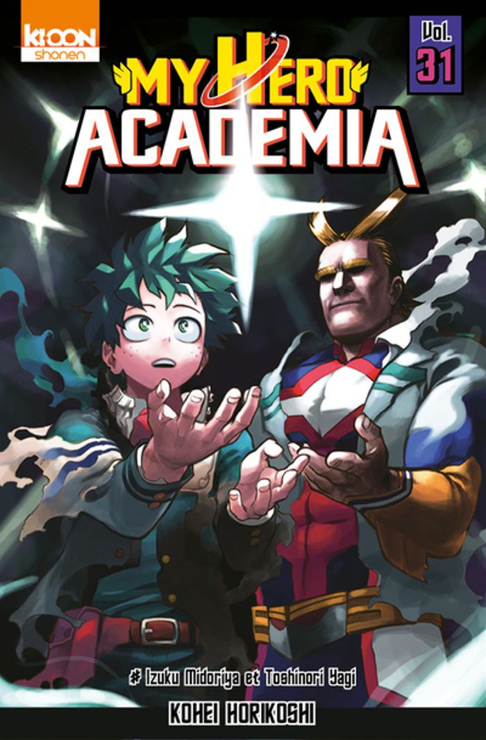 Couverture du livre « Izuku Midoriya et Toshinori Yagi » de Kōhei Horikoshi, librairie Les Contes Infusés à Corte