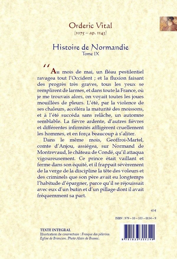 Quatrième de couverture de « Histoire de Normandie »