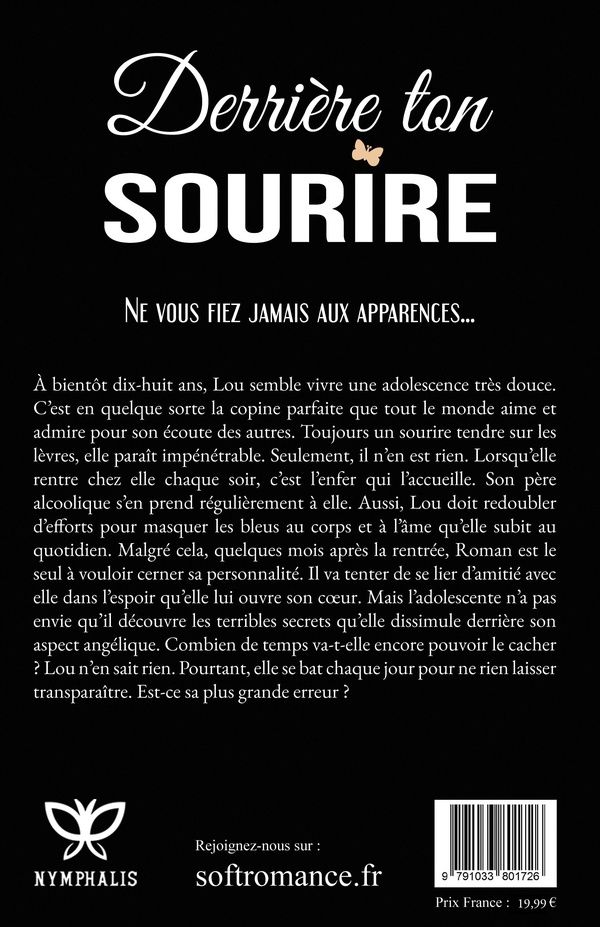 Quatrième de couverture de « DERRIERE TON SOURIRE »