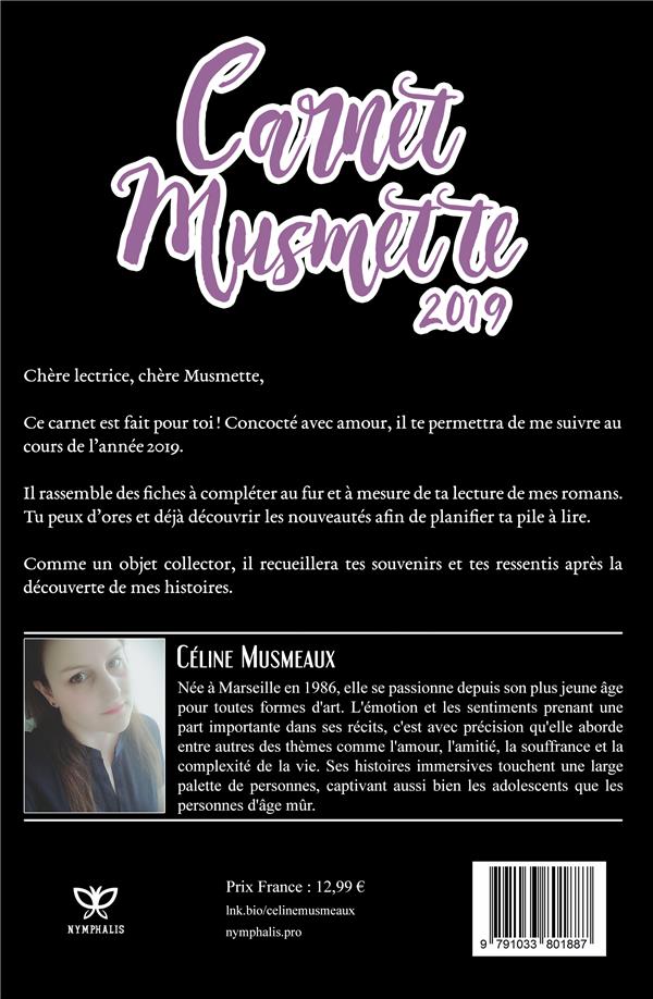 Quatrième de couverture de « CARNET MUSMETTE 2019 »