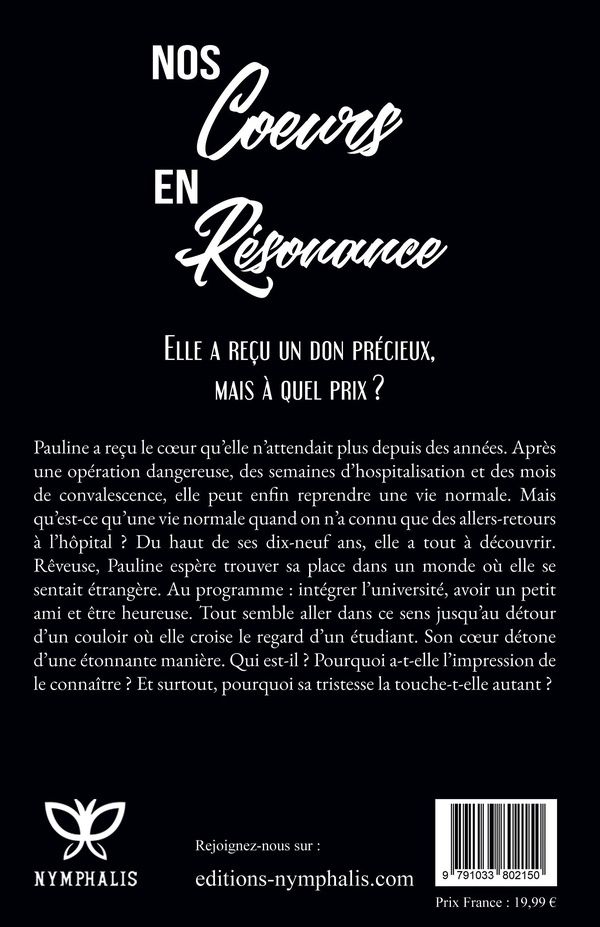 Quatrième de couverture de « NOS COEURS EN RESONANCE »