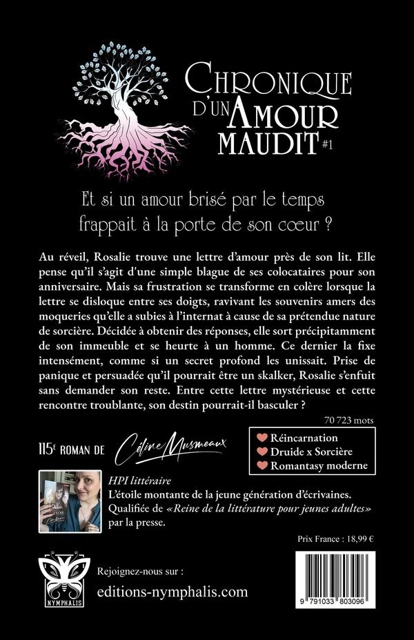 Quatrième de couverture de « Chronique d'un amour maudit »