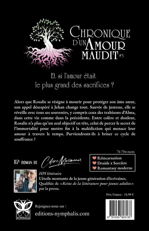 Quatrième de couverture de « Chronique d'un amour maudit »