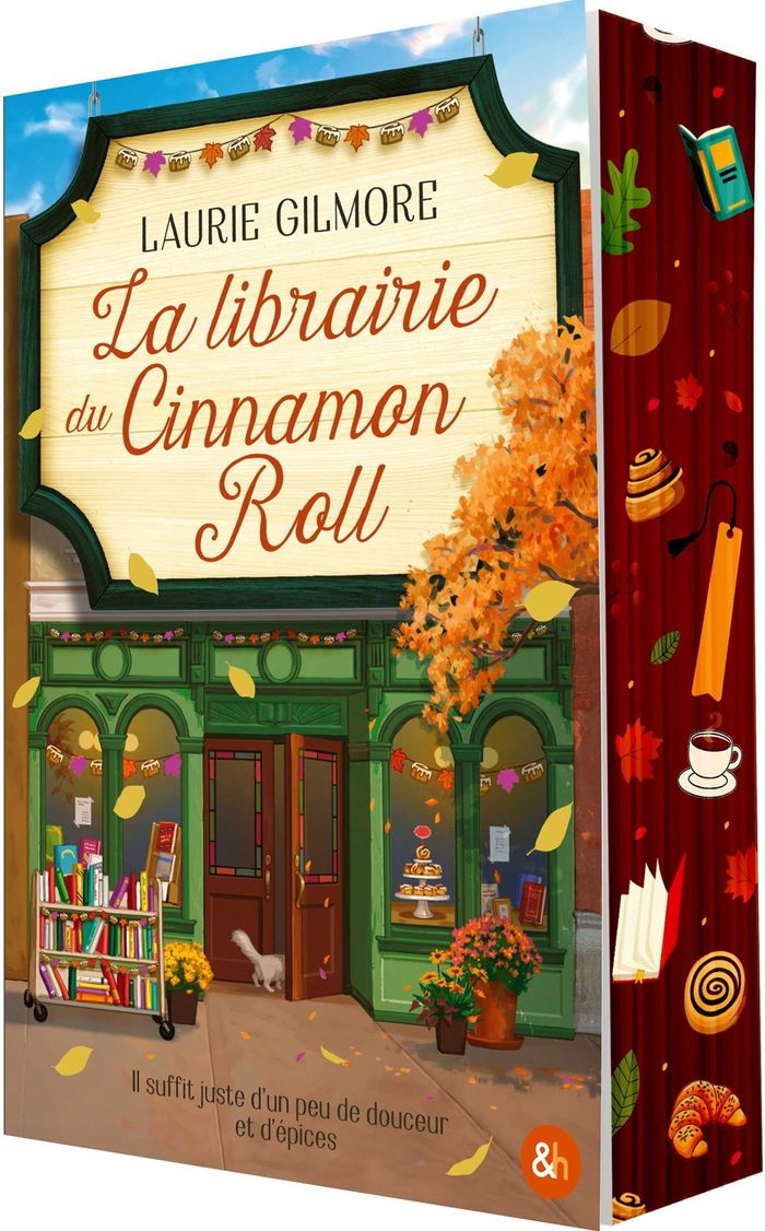 Couverture du livre « DREAM HARBOR - T02 - LA LIBRAIRIE DU CINNAMON ROLL - LA SUITE DU PHENOMENE TIKTOK PLANETAIRE ! » de Laurie Gilmore, librairie Les Contes Infusés à Corte
