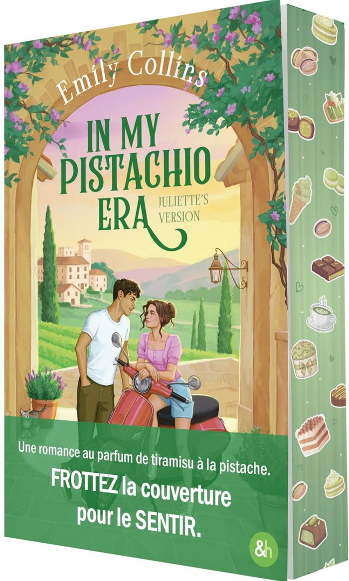 Couverture du livre « IN MY PISTACHIO ERA - UNE COUVERTURE OLFACTIVE INEDITE PARFUM PISTACHE ! » de Emily Collins, librairie Les Contes Infusés à Corte